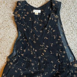 Vintage woman’s medium black corduroy button dress